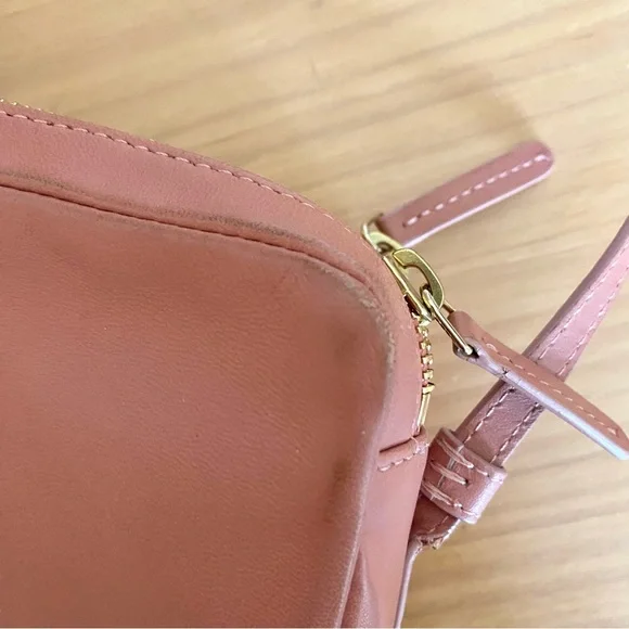 Mansur Gavriel Double Zip Leather Crossbody Bag blush pink - Picture 11 of 16